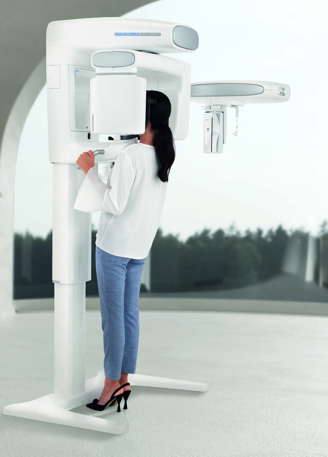 Patient positioned in the Castellini EOS Compact