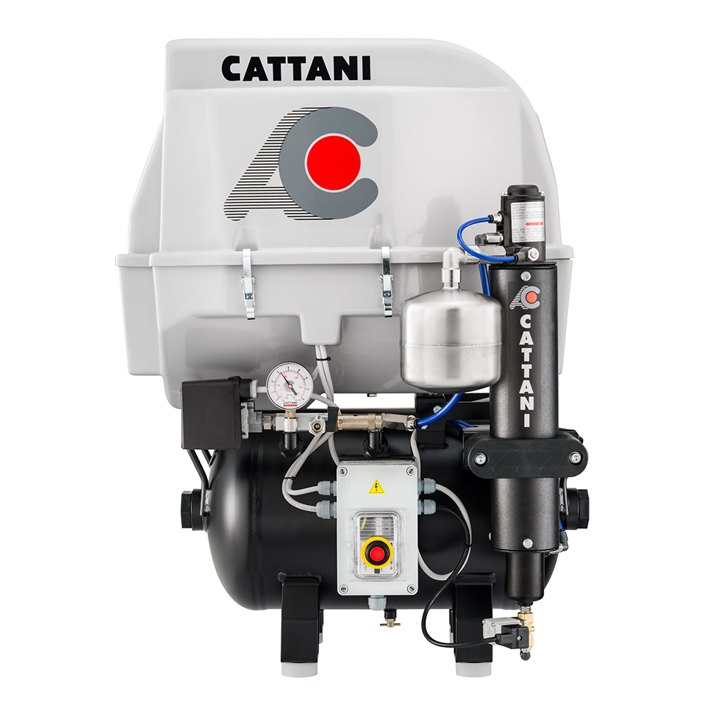 Cattani AC Q compressor with sound-reducing hood